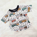 campervan printed baby and toddler t-shirt handmade by Lottie & Lysh